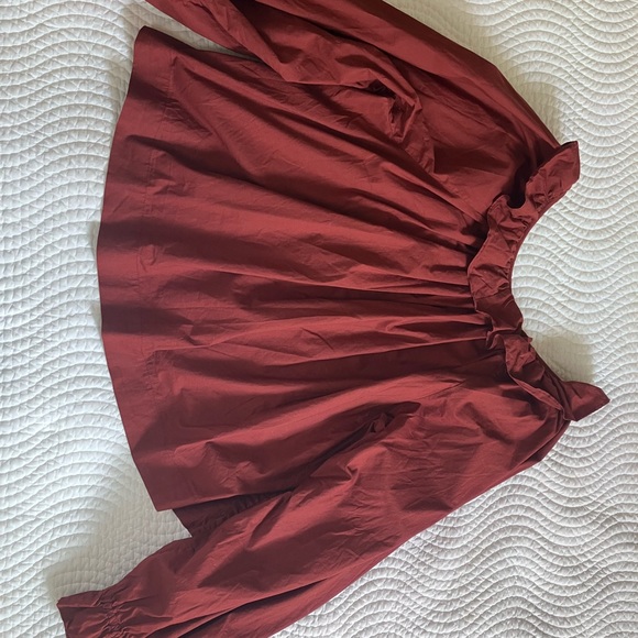 Doen Deep Red Ruffled Blouse - Picture 6 of 10